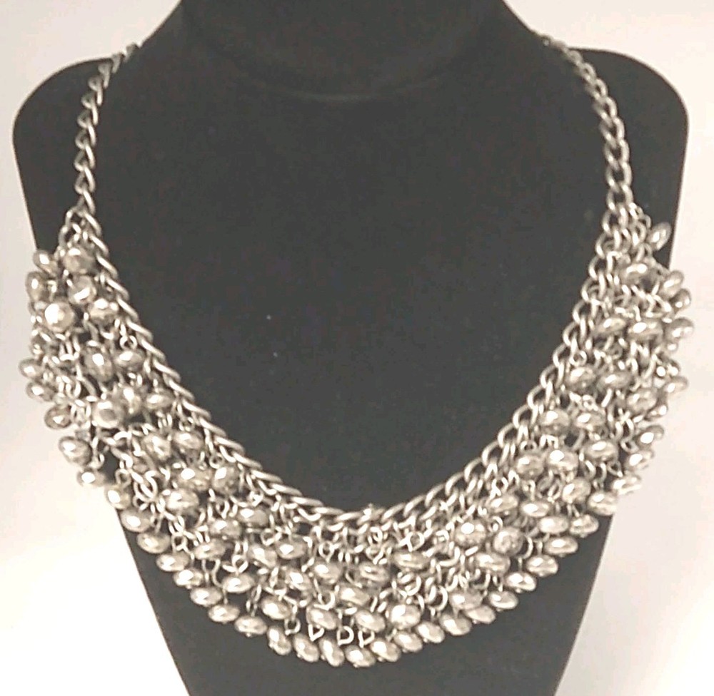 Vintage Cleopatra Egyptian Revival Style Necklace Collar Bib Fit Hippie 1970s