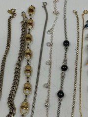 Estate Jewelry Lot 20 Tennis Style Bracelets Rhinestones Gemstone Monet Ankle