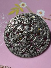 David Andersen Sterling Silver Viking Norway brooch Pendant vtg estate 3155
