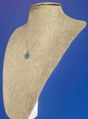 Vintage Zuni Native American Sterling Silver Flower Pendant Necklace 15″ Long