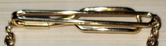 Vintage Goldtone Tie Clasp Rope Chain 2″ Wide Very Good Condition