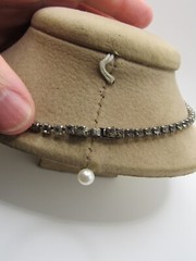 Vintage Clear Baguette tear Rhinestone Statement Necklace Elegant Art Deco-15″