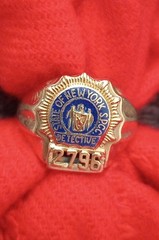 RARE 14K Gold NYSPCC Detective Badge Ring Sz 9 – 9.5 NYC History NYPD 2735