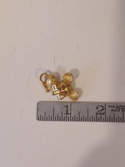 AVON Goldtone Mouse With Eye Glasses And Rhinestone Eyes
