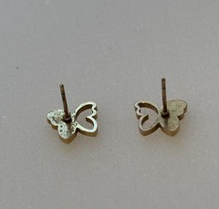 Costume Gold Tone Butterfly Earrings