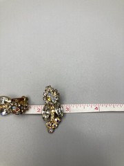 JULIANA D&E Book Piece AB Rhinestone FLOWER Shape CLIMBER Clip Earrings Ref 4724