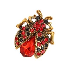 Trendy Rhinestones Gogga Brooch Pin Secure Clasp Design For Outfit Enhancement