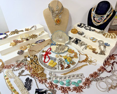 Vintage Jewelry Lot Costume Weiss W. Germany Coro Trifari Estate 80 Piece PJ
