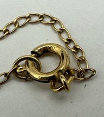 14KGF Gold Filled Heart Locket Pendant Necklace With 15 inch Chain