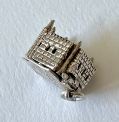 Sterling silver vintage charm, opening Cinderella’s castle