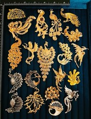 Lot of 20 Peacock Phoenix Bird Brooches Mixed Crystal Enamel Animal Pins