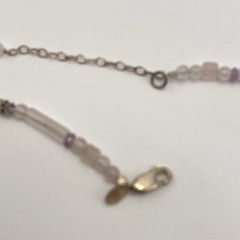 Sajen 925 Sterling Silver Necklace Rose Quartz Amethyst Beaded Accents Vintage