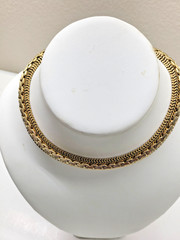 VTG 1950 BROOKRAFT Goldtone Necklace 14″