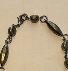Vintage Silver Tone 36 in Metal Beaded Necklace. Costume Jewelry