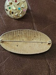 Vtg Accessocraft Confetti Paint Palate Earrings & Brooch PIN SET MCM