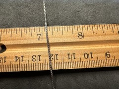2.97g Vintage Sterling Silver 925 Box Chain Necklace 21 in