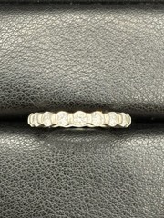 Vintage Sterling Silver Cubic Zirconia Eternity Band Ring Size 7 E20