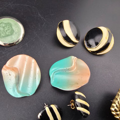 1980s Retro Vintage Earrings Lot of 13 Pierced Earring Pairs