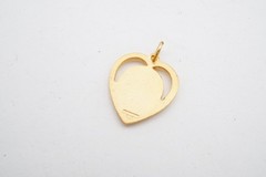 Vintage Gold Filled Guardian Angel Heart Pendant