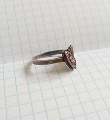 Vintage Beautiful Ring white stone Sterling Silver 925 Women’s Jewelry size 8.5