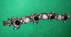 Rare 1950s Selro Selini Dragon Egg Parure Necklace,Earrings,Bracelet Rhinestone