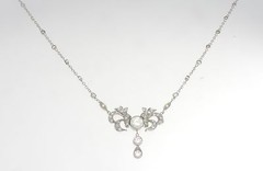 Beautiful Original Antique 3.00 CTW. DIAMONDs 14 K Gold NECKLACE 16′ 9.6 grams