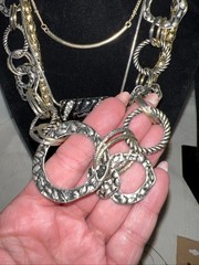 30 PC 90s Y2K Modernist Statement Jewelry Lot Mixed Metal Gold Silver Tone Chic