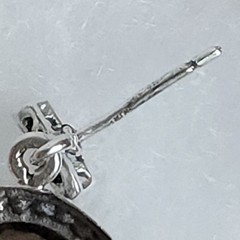 Vintage Sterling Silver Smoky Quartz Dangle Earrings | Oval Faceted Stones