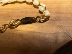 Vintage Signed Napier Multi-Strand Rice Pearl Chain Necklace, Gold Plated