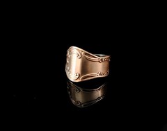 Vintage Solid Copper Lot Including 7″ Cuban Link Bracelet, Spoon Ring & Tie Tack