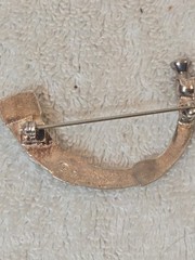 Silver Horn Shaped Brooch Pin