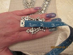 VTG Rhinestone 3 Piece Set Necklace, Bracelet and Earring Set