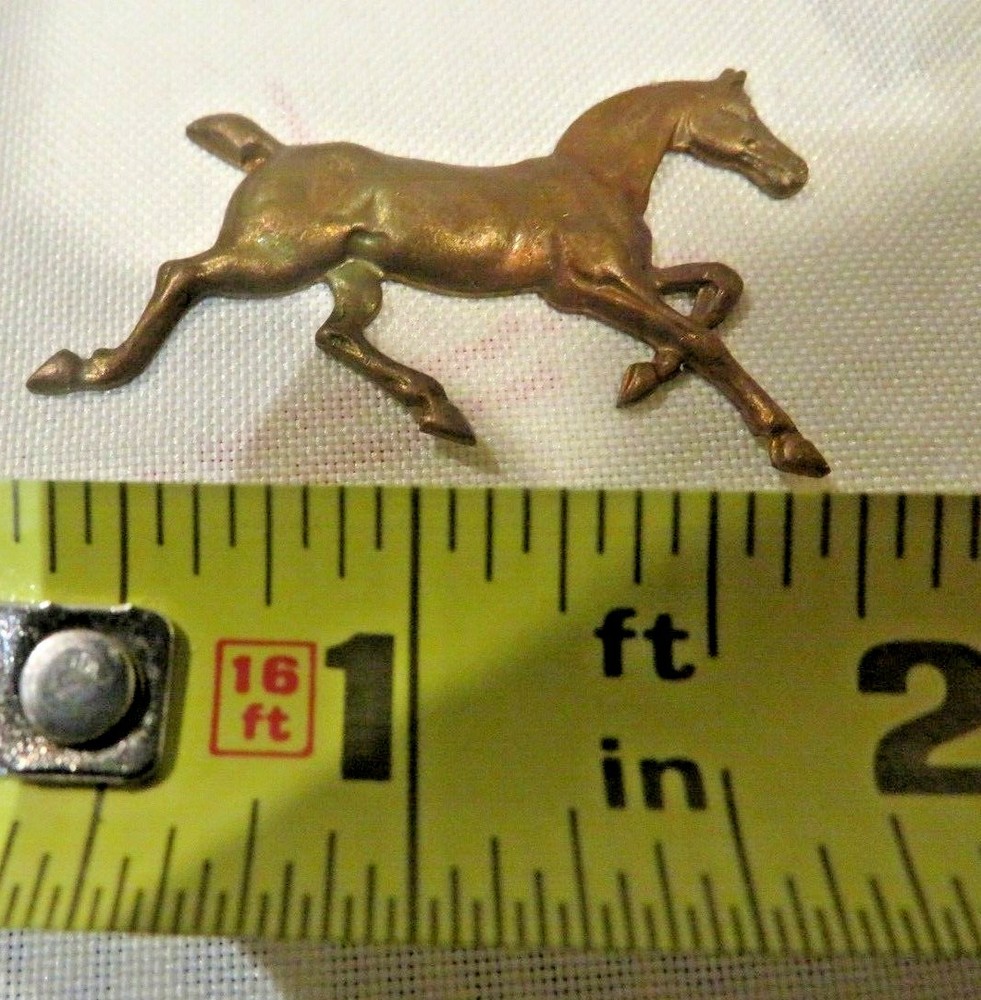 Metal Running Horse Stamped Jewelry/Crafts 1 3/4″ x 1 1/8″ Pictures