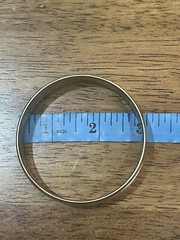 Vintage Monet Gold Tone 1/2 Inch Wide Bangle Bracelet Signed Retro