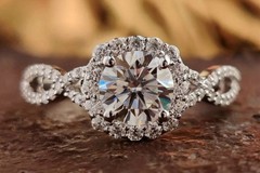 White Diamond 3.10 Ct Art Deco Vintage Wedding Ring 925 Sterling Silver