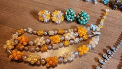 Vintage Jewelry Lot – Rhinestones – Sarah Cov Earrings NOS – Aurora Borealis