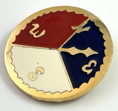Vintage Compass Brooch Pin Nautical Women’s Jewelry Gold Plated With Enamel