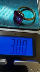 Vintage USSR Soviet 875 Sterling Silver Ring with Sapphire for Women 5.5