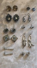 Vintage Rhinestone Earring Lot