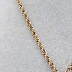 Vintage Monet Filigree Pendant Necklace Brushed Gold Plated Rope Chain 26″
