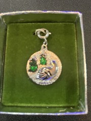 Sarah Coventry 1974 Partridge in Pear Tree Limited Christmas Charm. DWK Jewelry