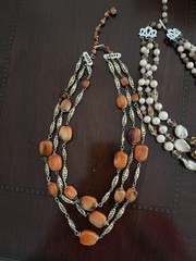 Vintage Multicolor Beaded Pearl Glass Resin Necklace Lot Of 4 Japan Hong Kong