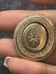 Vintage 1970s Avon Spinner Brooch Gold Tone Rotating Starburst Rhinestone Signed