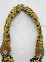 1995 ALEX & LEE © LOVE & PEACE cubic zirconia garnet 16″ Choker Necklace