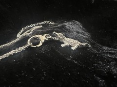 Jan Leslie Caimen Alligator Necklace Silver 925 Unique, Detailed, And Beautiful
