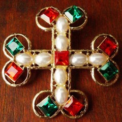 Vintage Palace Antique Color Treasure Brooch Colorful Gems Pearl Brooches Party
