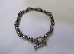 Vintage Handmade Sterling Silver Men’s 925 Huge and Heavy Bracelet 34.6 Grams
