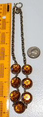Vintage LC Lauren Conrad stamped Gold-tone Faux Amber Round Necklace