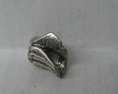 VINTAGE CONCH SHELL STERLING SILVER MICHAEL ANTHONY CHARM PENDANT SIGNED SLIDE