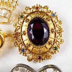 Vintage Pin Brooch Jewelry Lot 15 Piece Mixed Assorted Gold Tone All Pretty